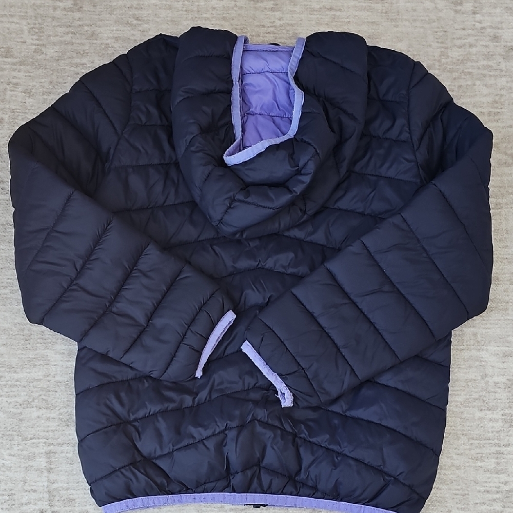 Marks & Spencer (England) Kids Puffer Jacket - Navy and Lavender - Picture 3 of 3